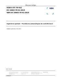 NBN EN 16603-70-01:2015