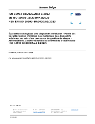 NBN EN ISO 10993-18:2020/A1:2023