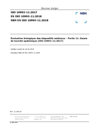 NBN EN ISO 10993-11:2018