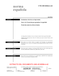 UNE-HD 60364-4-42:2014