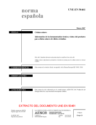 UNE-EN 50461:2007 (R2018)