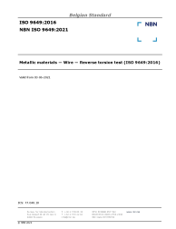NBN ISO 9649:2021