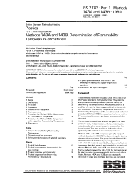BS 2782-1:Methods 143A and 143B:1989