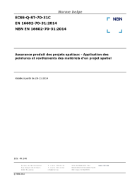 NBN EN 16602-70-31:2014
