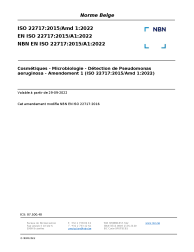 NBN EN ISO 22717:2015/A1:2022