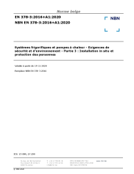 NBN EN 378-3:2016+A1:2020