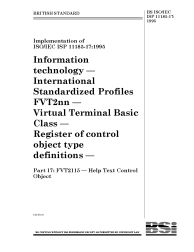 BS ISO/IEC ISP 11185-17:1995