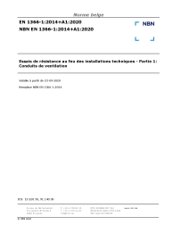 NBN EN 1366-1:2014+A1:2020