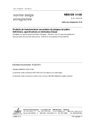 NBN EN 14190:2014