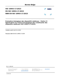 NBN EN ISO 10993-17:2023