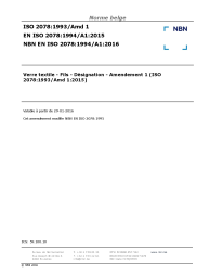 NBN EN ISO 2078:1994/A1:2016