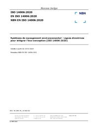 NBN EN ISO 14006:2020