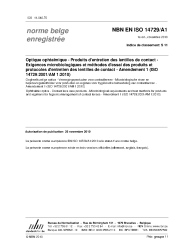 NBN EN ISO 14729/A1:2010