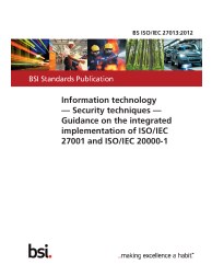 BS ISO/IEC 27013:2012