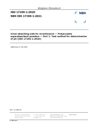 NBN ISO 17190-1:2021