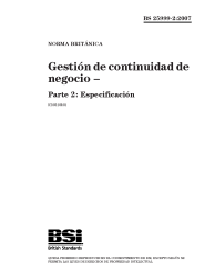 BS 25999-2:2007 (Spanish) (Paperback)