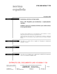 UNE-HD 60364-7-730:2016