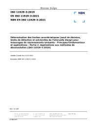 NBN EN ISO 11929-3:2021