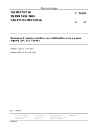 NBN EN ISO 8537:2016