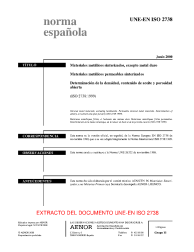 UNE-EN ISO 2738:2000