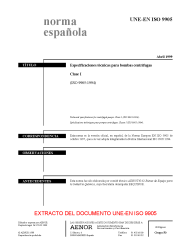UNE-EN ISO 9905:1999 (R2008)