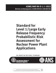 ASME ANS/ASME RA-S-1.1-2022