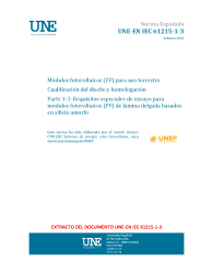 UNE-EN IEC 61215-1-3:2022