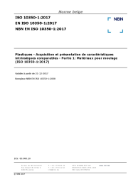 NBN EN ISO 10350-1:2017