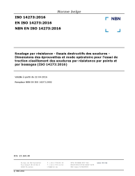 NBN EN ISO 14273:2016