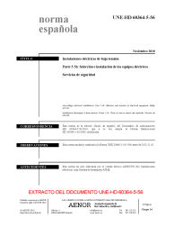 UNE-HD 60364-5-56:2010