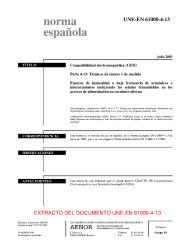 UNE-EN 61000-4-13:2003