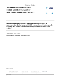 NBN EN ISO 16654:2001/A1:2017
