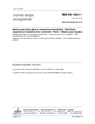 NBN EN 15651-1:2010