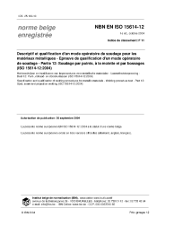 NBN EN ISO 15614-12:2004