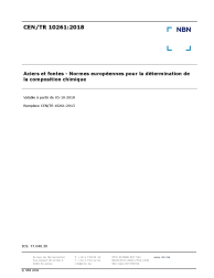 CEN/TR 10261:2018