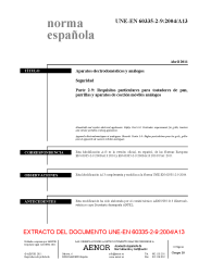 UNE-EN 60335-2-9:2004/A13:2011