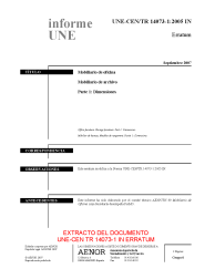 UNE-CEN/TR 14073-1:2005 IN ERRATUM:2007