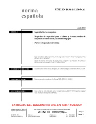 UNE-EN 1034-14:2006+A1:2010 (R2018)