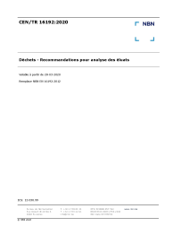 CEN/TR 16192:2020