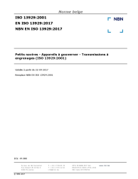 NBN EN ISO 13929:2017