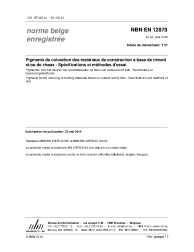 NBN EN 12878:2014