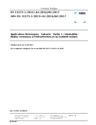 NBN EN 15273-1:2013+A1:2016/AC:2017