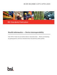 BS EN ISO/IEEE 11073-10701:2025