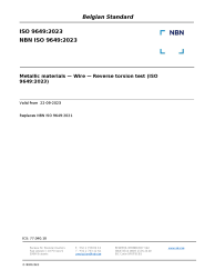 NBN ISO 9649:2023