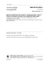 NBN EN ISO 9606-5:2000