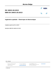 NBN EN 16603-20:2023