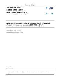 NBN EN ISO 6892-1:2020