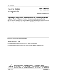 NBN EN 572-8:2012