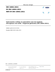 NBN EN ISO 16061:2021
