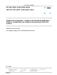 NBN EN ISO 3691-6:2015/AC:2016